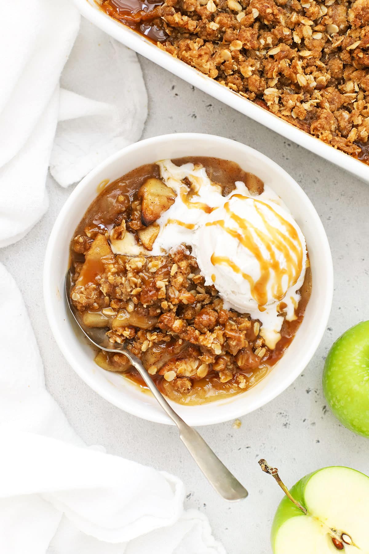 Gluten-Free Paleo Caramel Apple Crisp: Nut-Free Option
